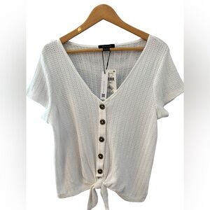 Sanctuary (Anthropologie) White Button-Down (L)